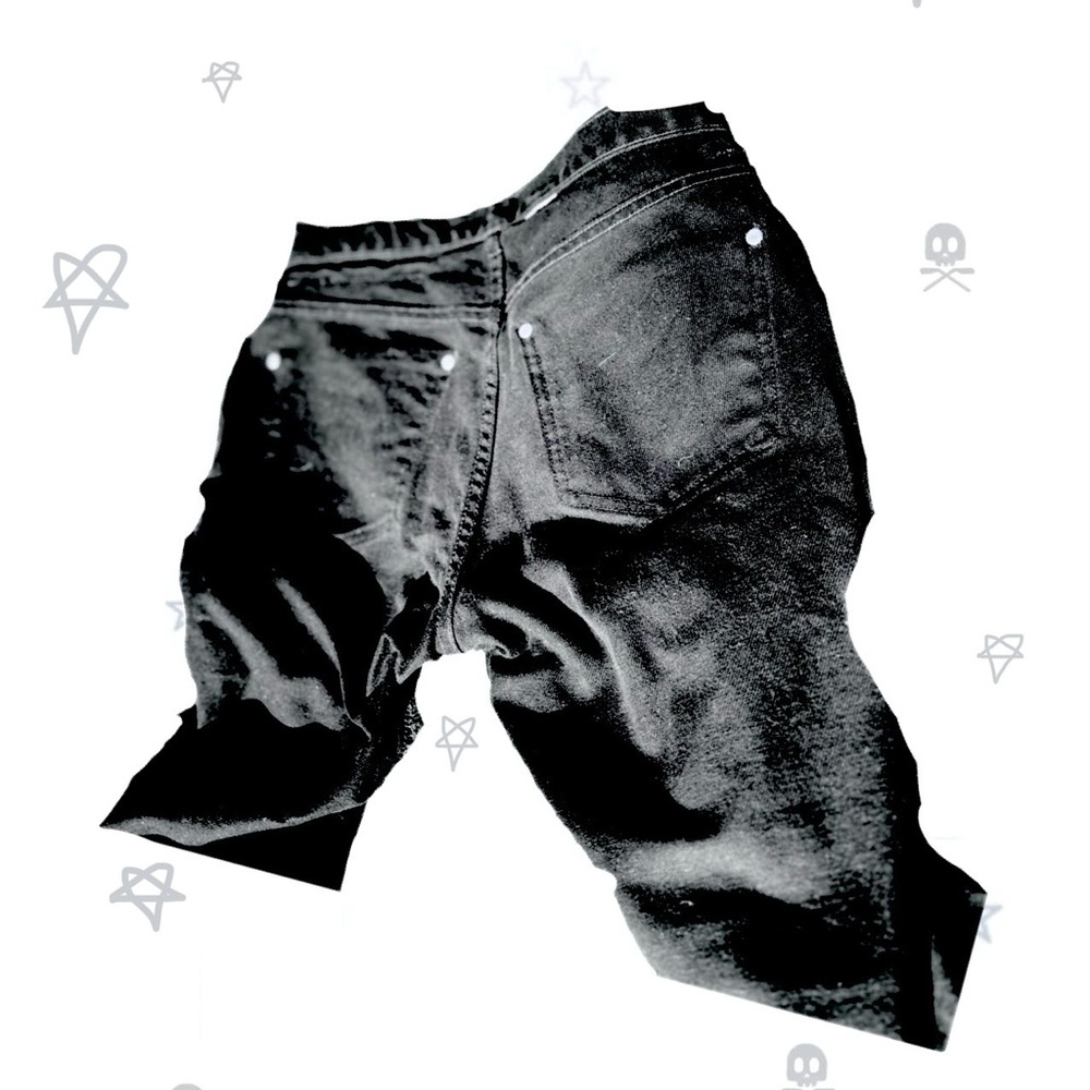 Harley-Davidson Black Denim Jeans Men’s 30 Bootcut Moto Biker Style Y2K Gothic - Picture 7 of 8